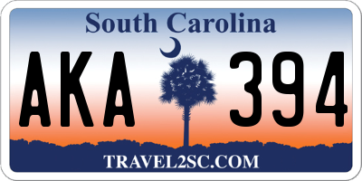SC license plate AKA394