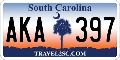 SC license plate AKA397