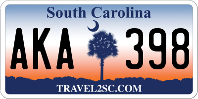 SC license plate AKA398