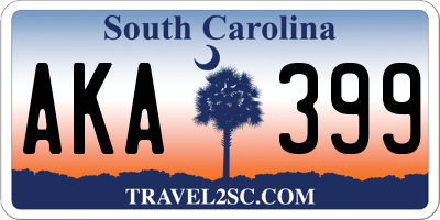 SC license plate AKA399