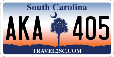 SC license plate AKA405