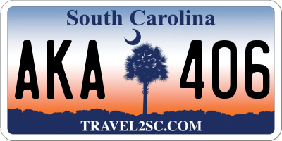 SC license plate AKA406