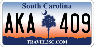 SC license plate AKA409
