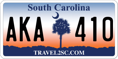 SC license plate AKA410