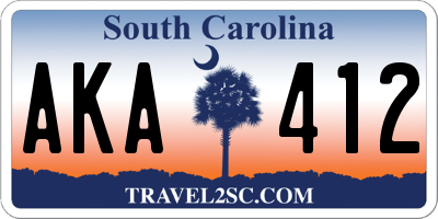 SC license plate AKA412