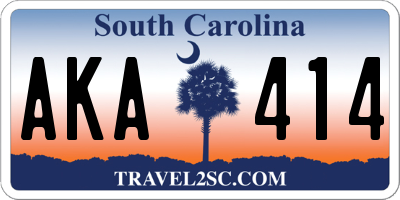 SC license plate AKA414