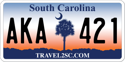 SC license plate AKA421