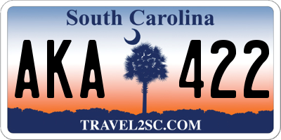 SC license plate AKA422