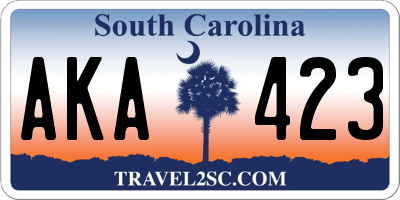 SC license plate AKA423