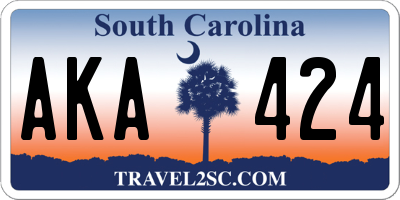 SC license plate AKA424