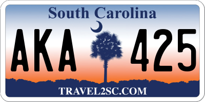 SC license plate AKA425