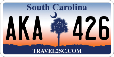 SC license plate AKA426