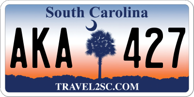 SC license plate AKA427