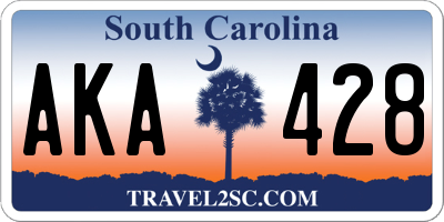SC license plate AKA428