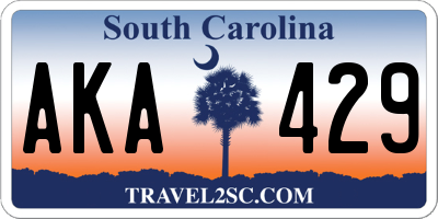 SC license plate AKA429