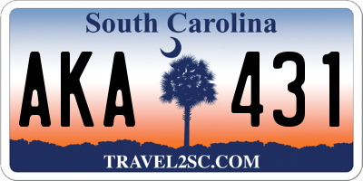 SC license plate AKA431