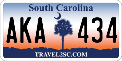 SC license plate AKA434