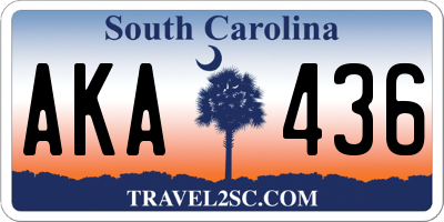 SC license plate AKA436