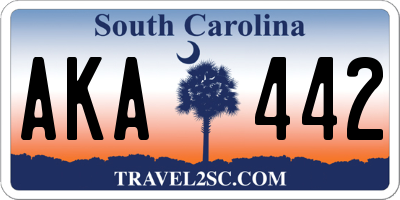 SC license plate AKA442