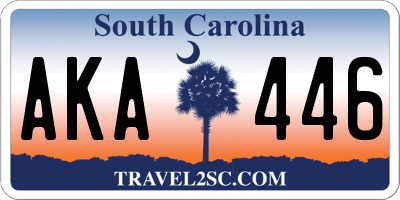 SC license plate AKA446