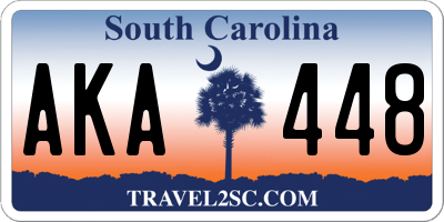 SC license plate AKA448