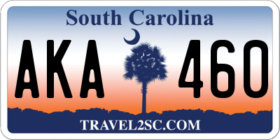 SC license plate AKA460