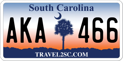 SC license plate AKA466