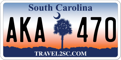 SC license plate AKA470