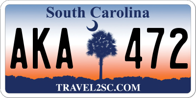 SC license plate AKA472
