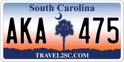 SC license plate AKA475