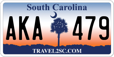 SC license plate AKA479