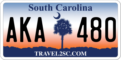 SC license plate AKA480