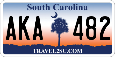 SC license plate AKA482