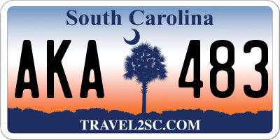 SC license plate AKA483
