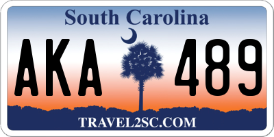 SC license plate AKA489