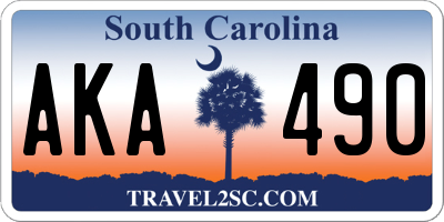 SC license plate AKA490