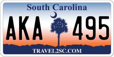 SC license plate AKA495