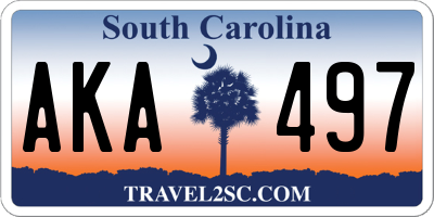 SC license plate AKA497