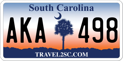 SC license plate AKA498