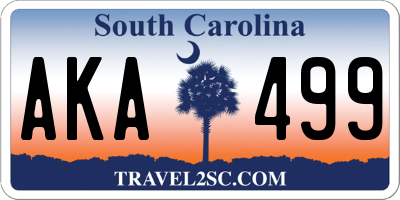 SC license plate AKA499