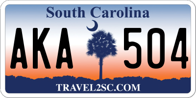 SC license plate AKA504