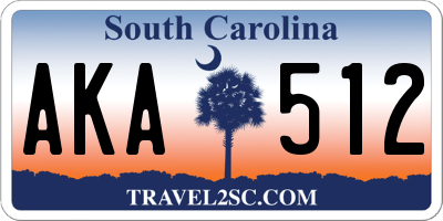 SC license plate AKA512
