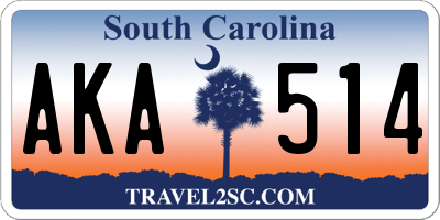 SC license plate AKA514