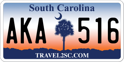 SC license plate AKA516