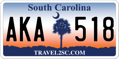 SC license plate AKA518