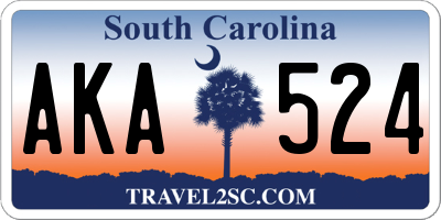 SC license plate AKA524