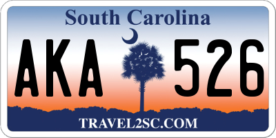 SC license plate AKA526