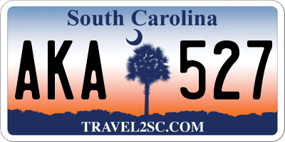 SC license plate AKA527