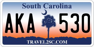 SC license plate AKA530
