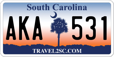 SC license plate AKA531